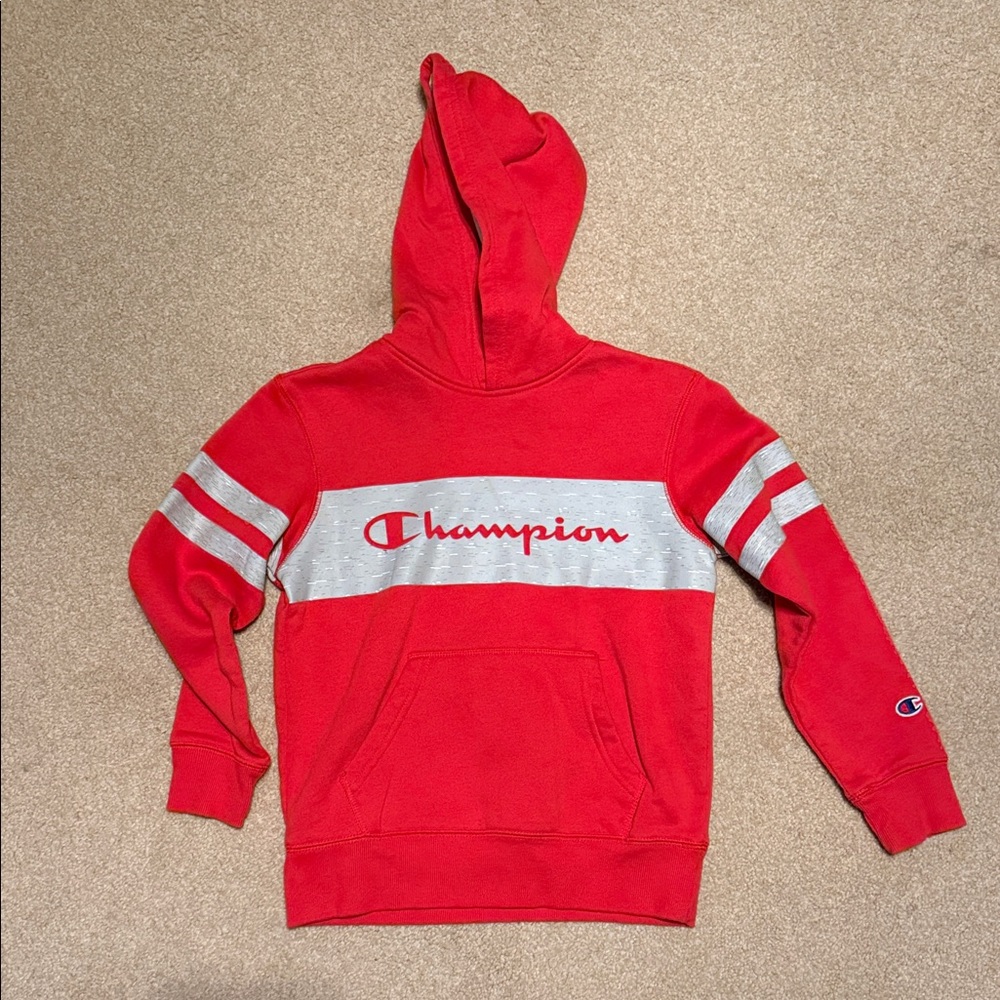 Champion Kids Red and Gray Hoodie